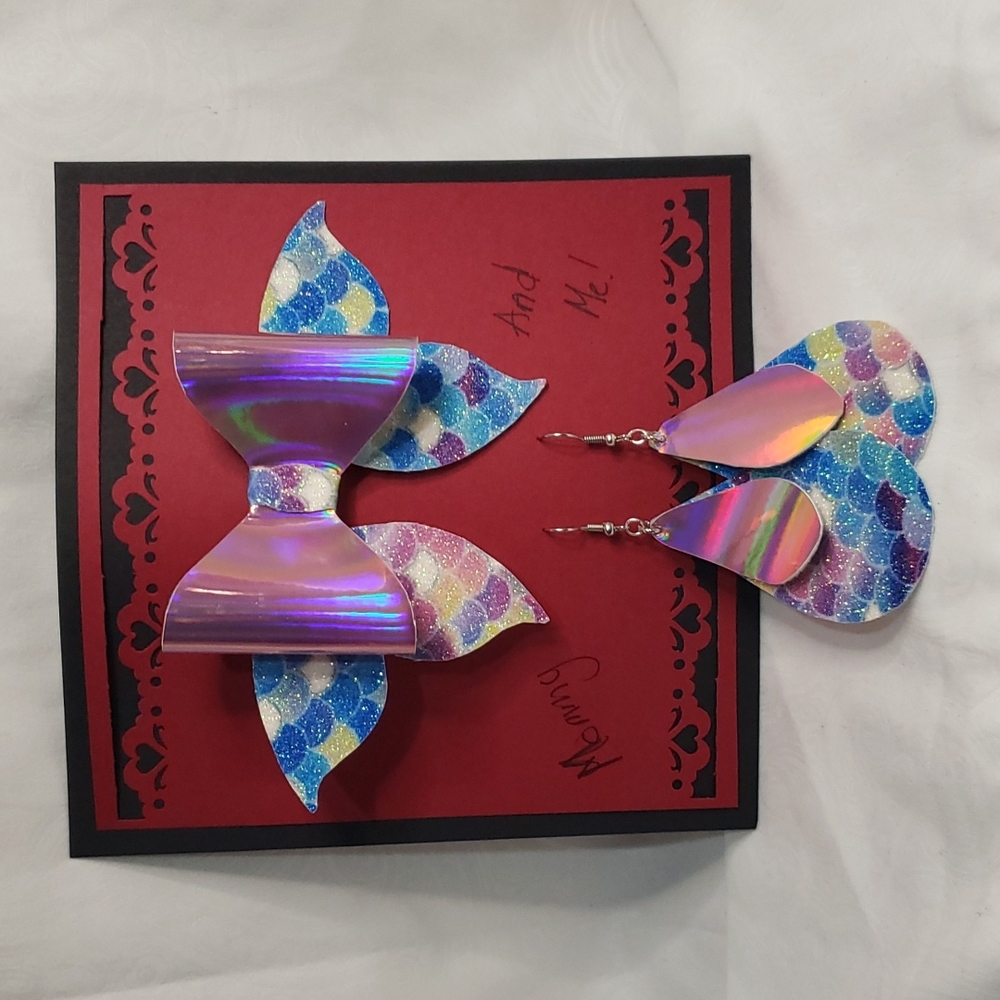 Mommy and Me Pink Double Mermaid Tail Set